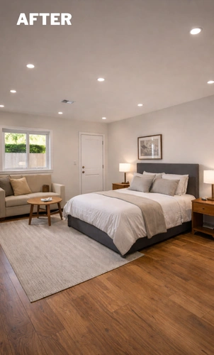 Garage converted into modern studio apartment in Los Angeles by Garage Conversion Pros