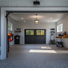 Clean and finished residential garage remodel completed by Garage Conversion Pros