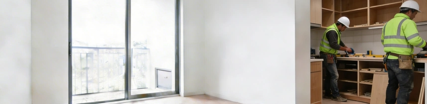 Studio apartment kitchen installation during garage conversion by Garage Conversion Pros in Los Angeles